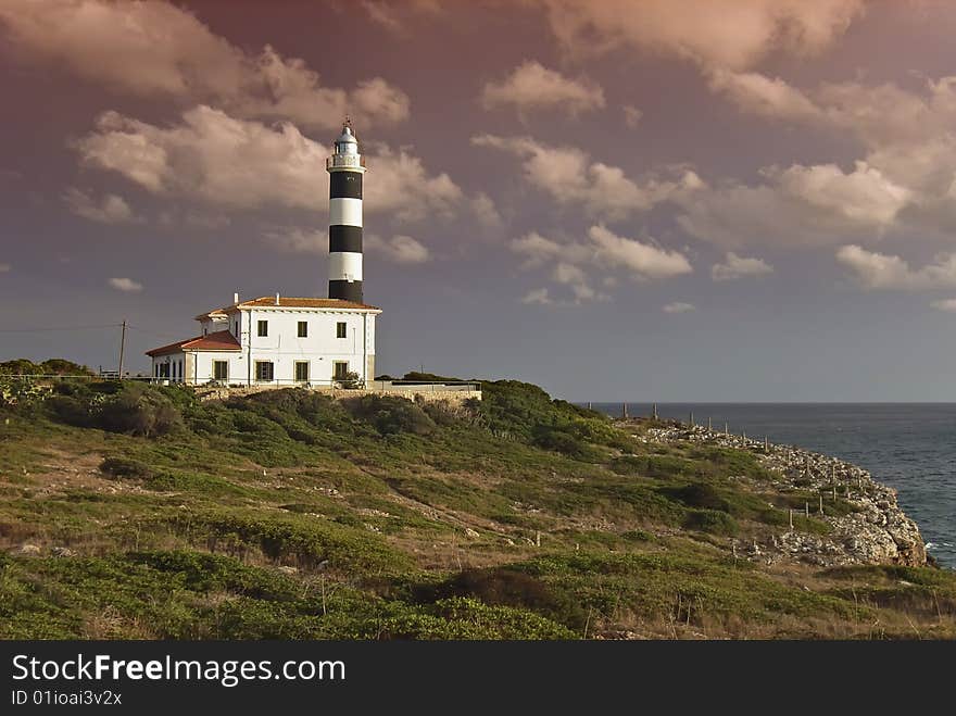 Punta de ses Crestes Lighthouse in Majorca (Balearis Islands). Punta de ses Crestes Lighthouse in Majorca (Balearis Islands)