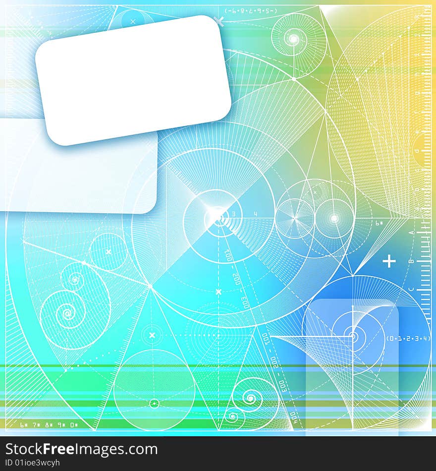 Computer generated abstract background with rule elements. Computer generated abstract background with rule elements