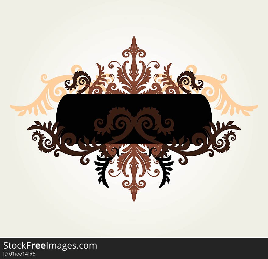 Vector ornament In flower style. Vector ornament In flower style