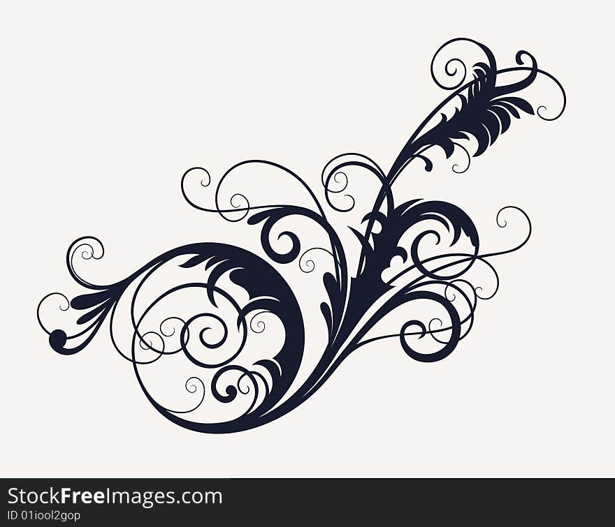 Vector ornament In flower style. Vector ornament In flower style