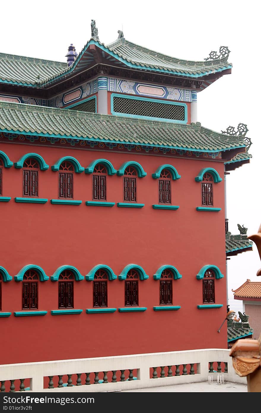 The chinese buildings in the park