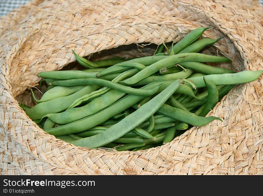 String Beans In A Basket