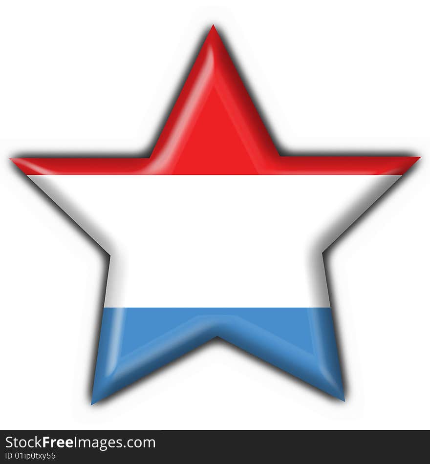 Luxembourg button flag - 3d made. Luxembourg button flag - 3d made