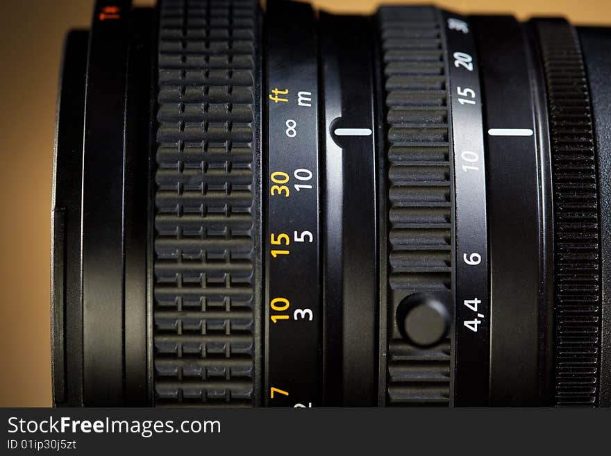 Close up of professional lens