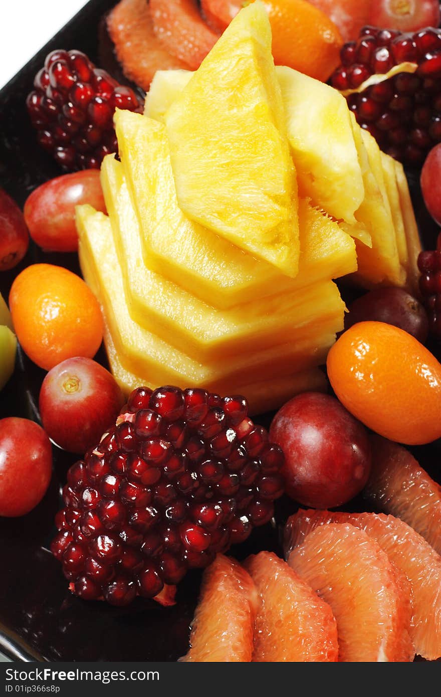 Fruit Plate with Pineapple, Kiwi and Pomegranate