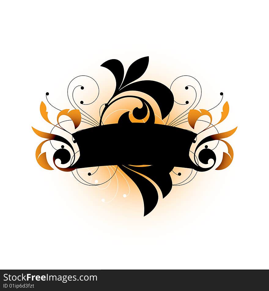 Dark decorative elements on a white background. Dark decorative elements on a white background