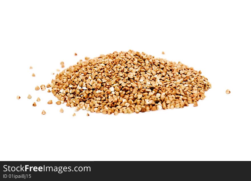 Buckwheat isolated on white background