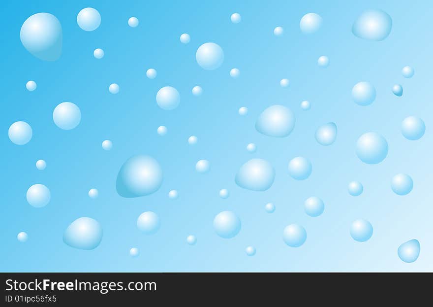 Bubbles In The Layer Of Water