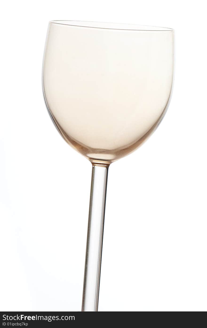 Empty glass on a white background. Empty glass on a white background