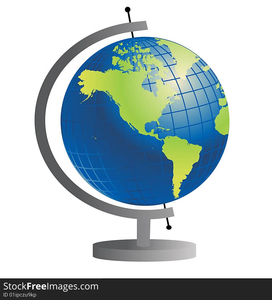 Globe of the World vector illustration