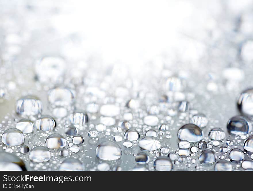 Water Drops background with space for text