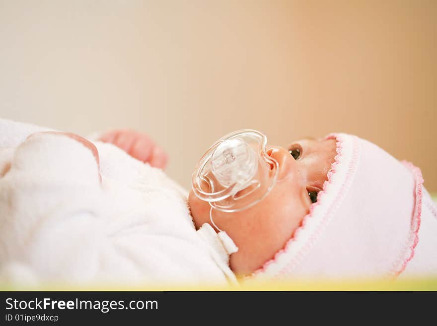 Adorable Baby With Pacifier