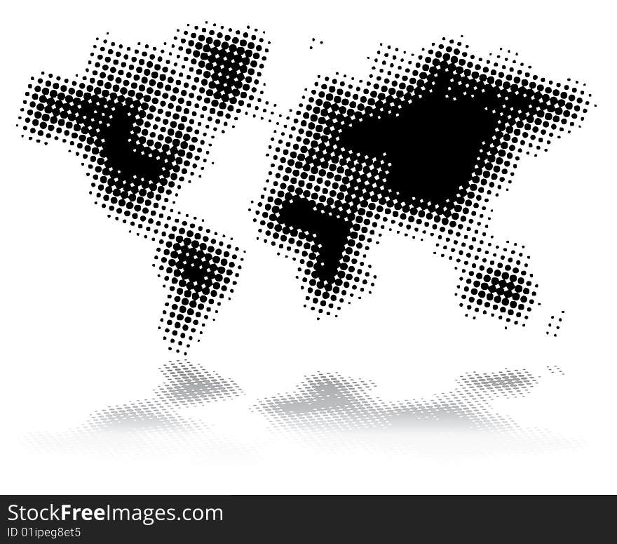 Abstract world map vector illustration