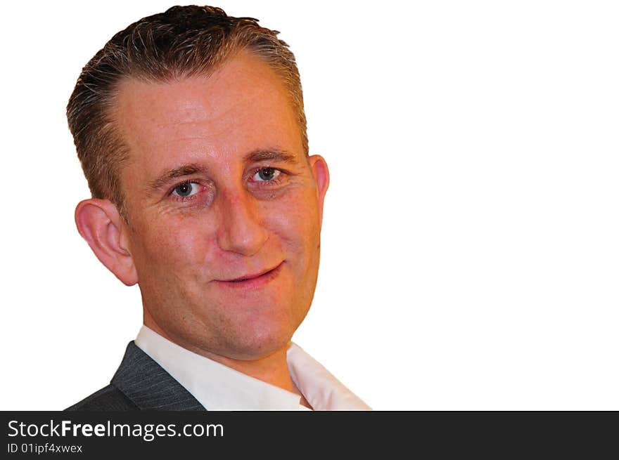 Shot of a business man on a white background