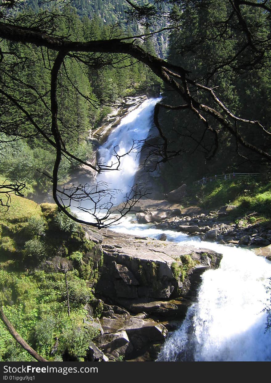 Beautiful waterfalls in Austria´s Alps