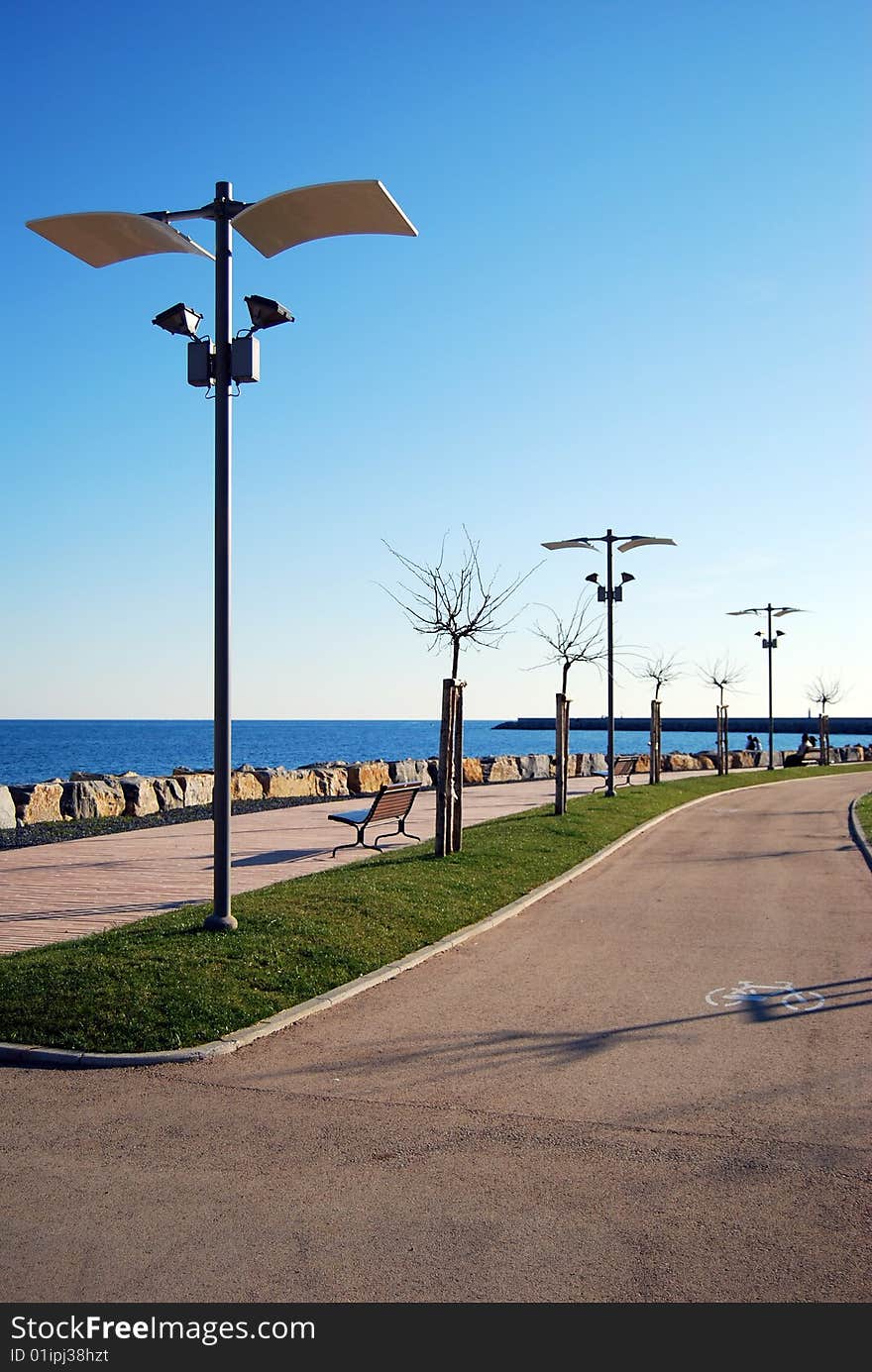 New park in Imperia in front of the sea