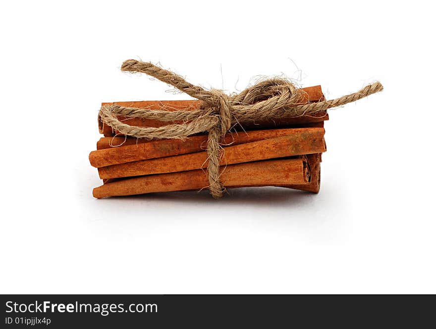 Cinnamon Sticks isolated on a white background