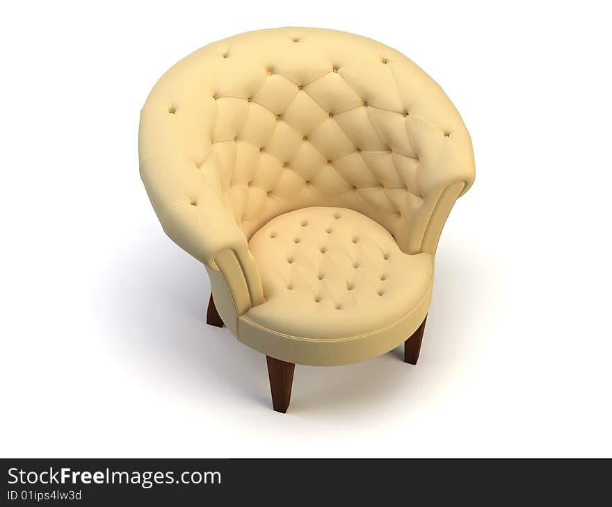 Nice chair object on the white background