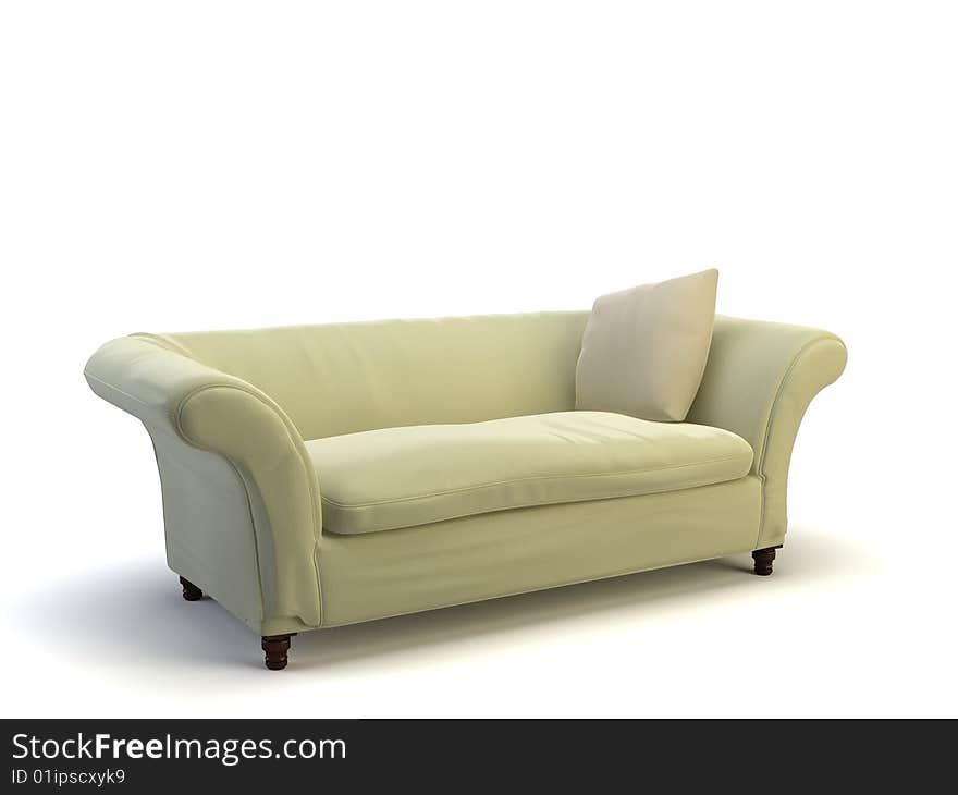 Sofa on the white background