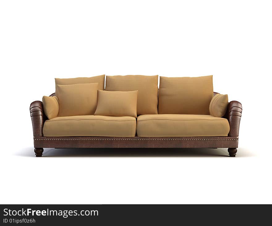 Sofa on the white background