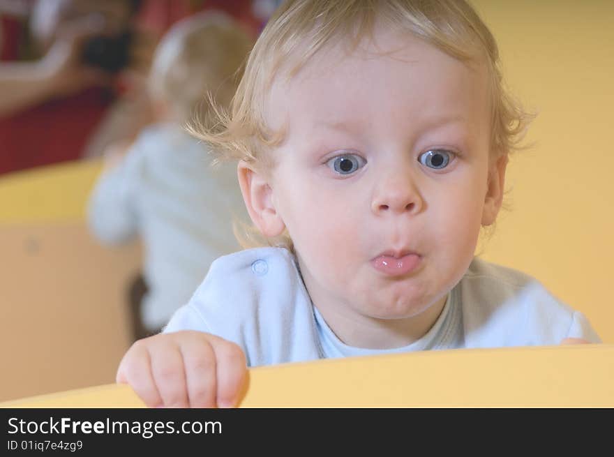 Cute Boy with blue eyes