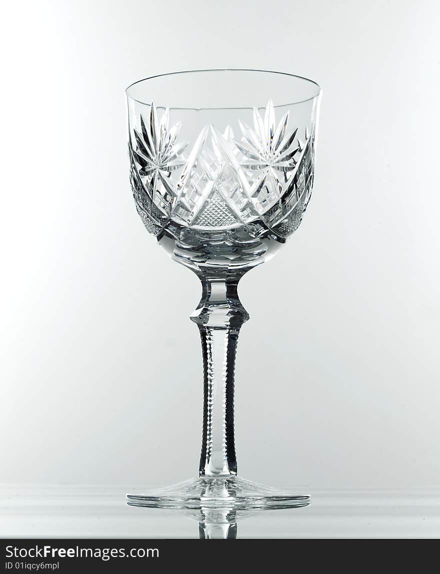 Photo of cristal wine glass. Photo of cristal wine glass