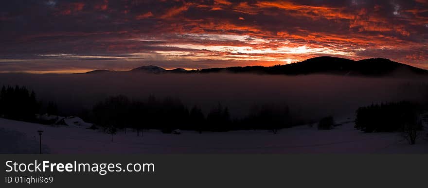 Peak Spicak and Javor - panorama photo. Peak Spicak and Javor - panorama photo