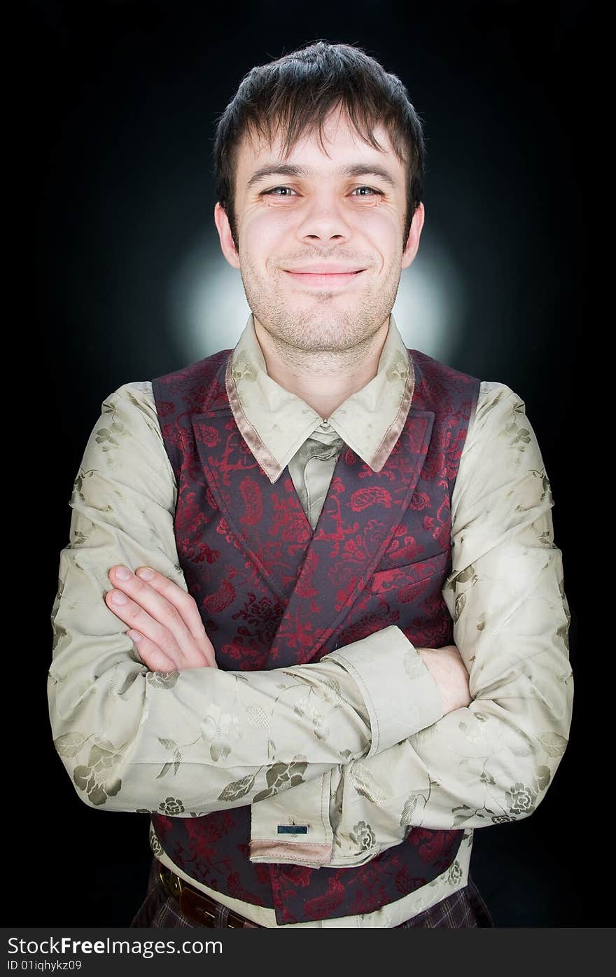 Smiling young man, studio shot