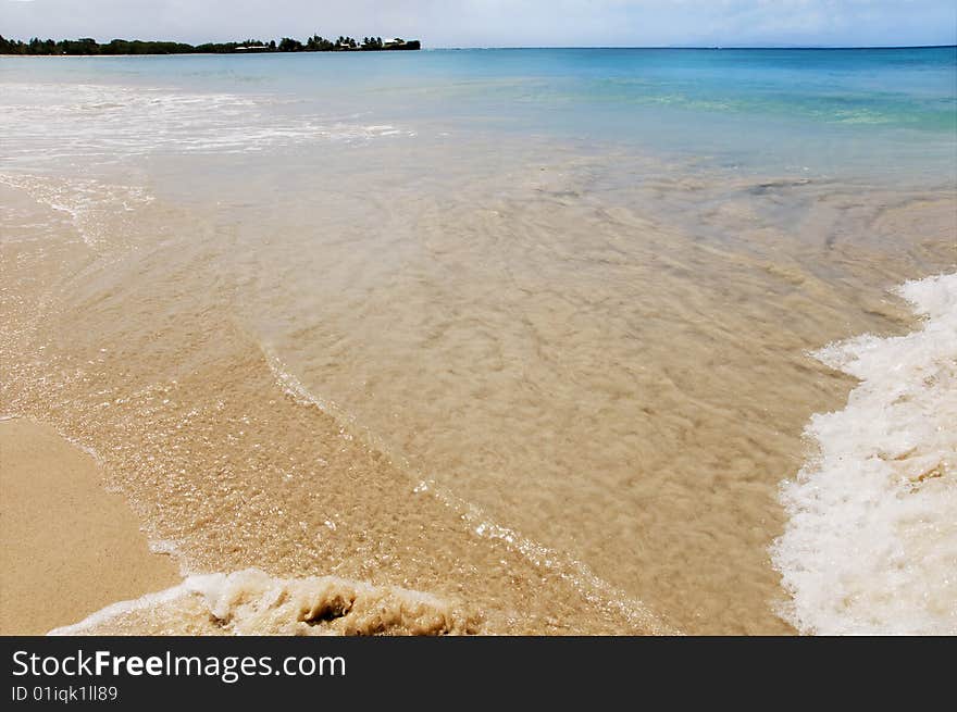 Waves in the carribean sea in Martinique. Waves in the carribean sea in Martinique