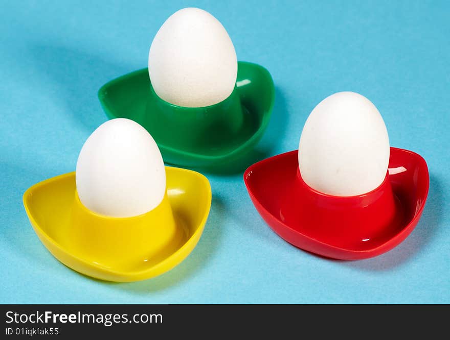 Three fresh and tasty eggs for your breakfast. Three fresh and tasty eggs for your breakfast