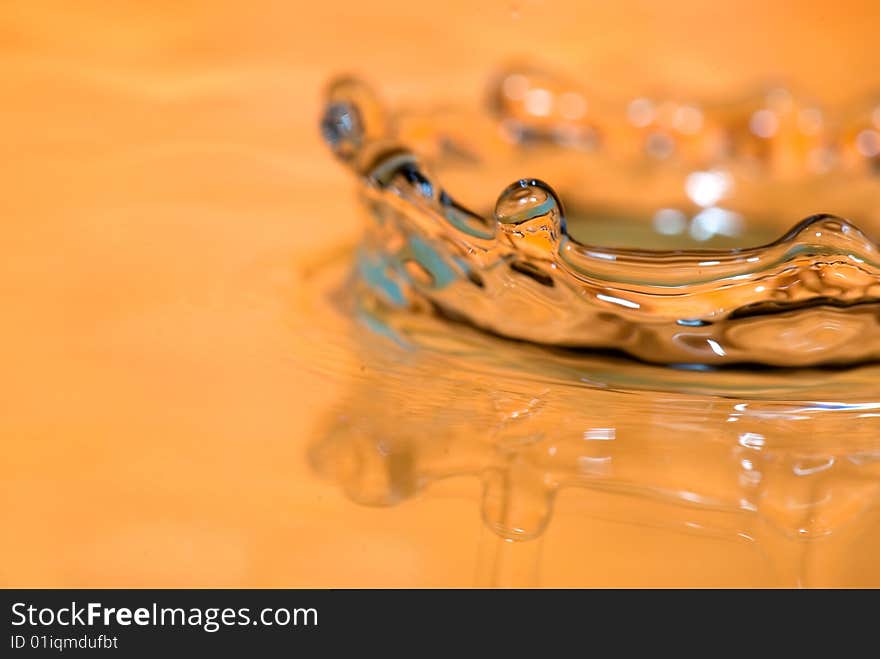 Abstract background from splash in a drop of water