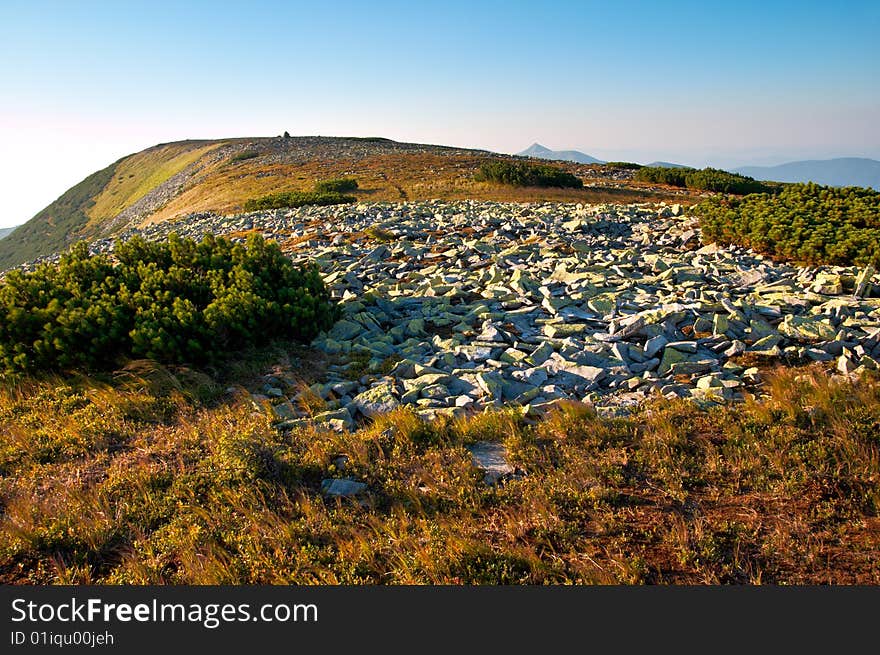 Mountain stony view