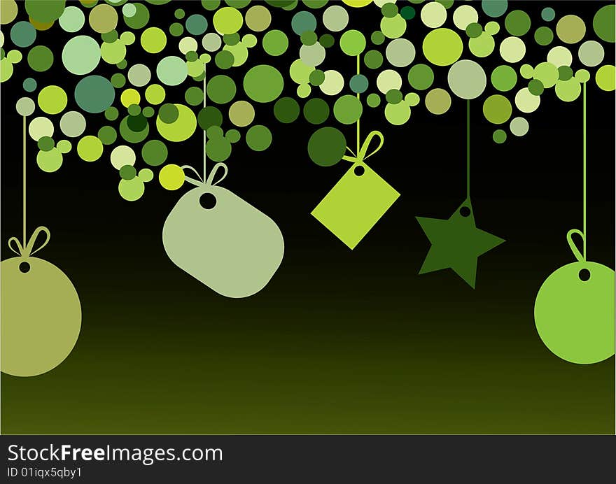 Green tags on abstract background,vector