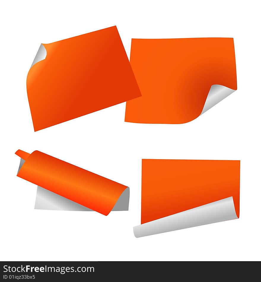 Orange Paper Sticker