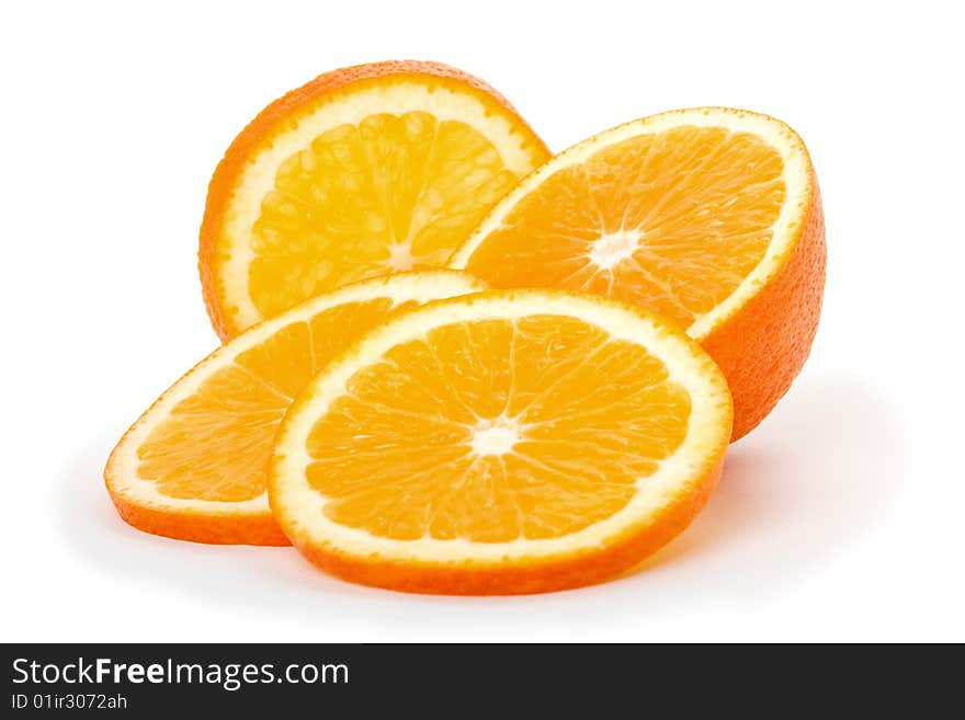 Cut slices orange