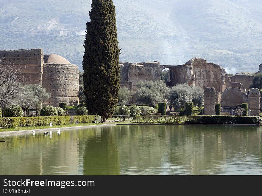 The country of Lazio, near Rome. Archaeological ruins of the Villa of emperor Adriano, Tivoli.
The Pecile. The country of Lazio, near Rome. Archaeological ruins of the Villa of emperor Adriano, Tivoli.
The Pecile