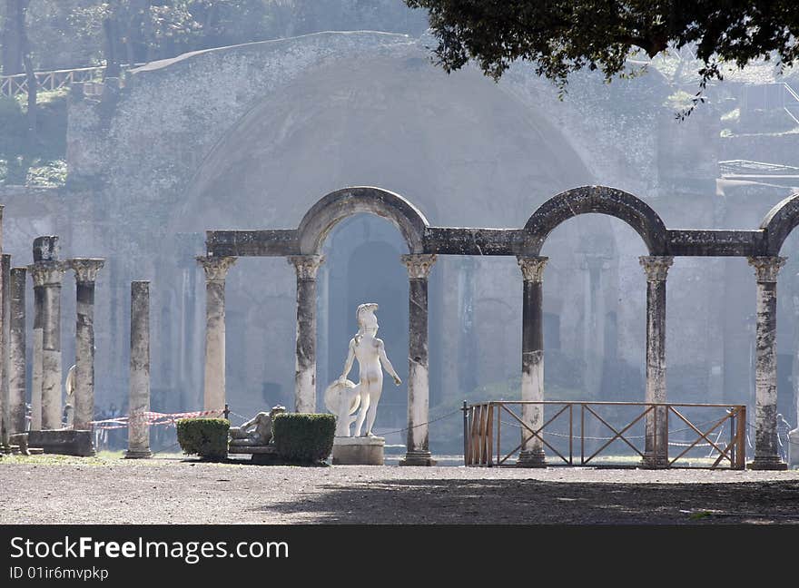 The country of Lazio, near Rome. Archaeological ruins of the Villa of emperor Adriano, Tivoli.
The Serapeo. The country of Lazio, near Rome. Archaeological ruins of the Villa of emperor Adriano, Tivoli.
The Serapeo