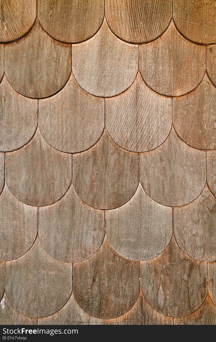 Wooden shingle wall