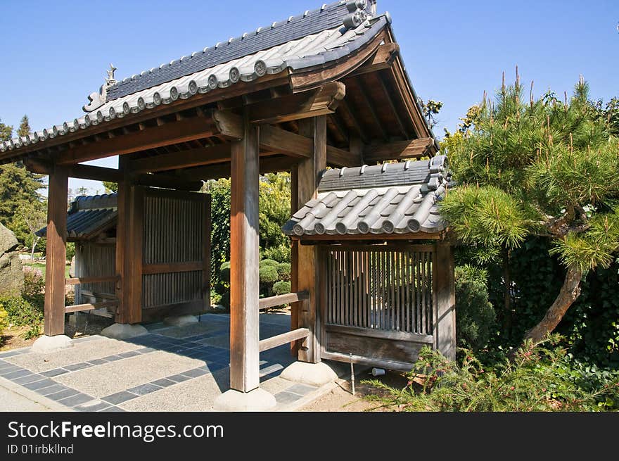 Japanese garden - traditional entrance gate