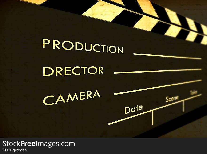 Old film Clapboard