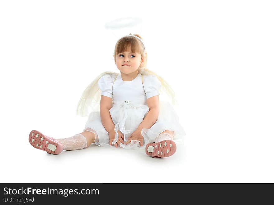 Beautiful angel child. Shot in a studio. Beautiful angel child. Shot in a studio.