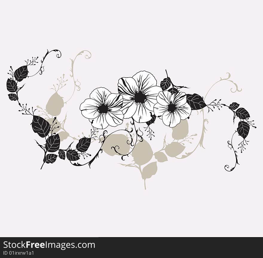 Illustration of a floral background