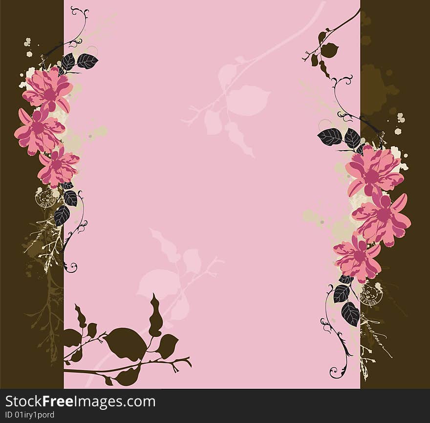 Illustration of a floral background