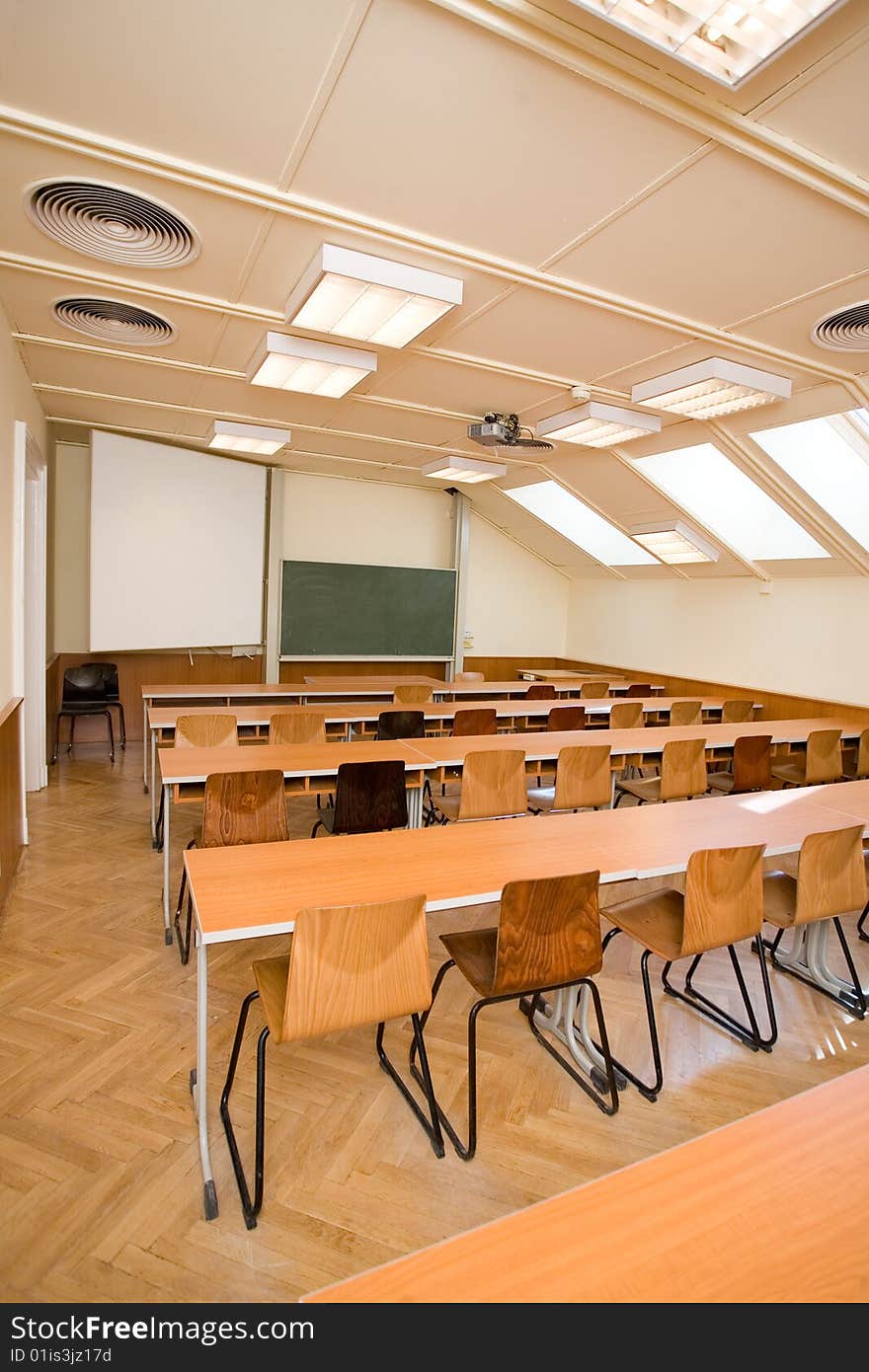 Empty small classroom on the university. Empty small classroom on the university