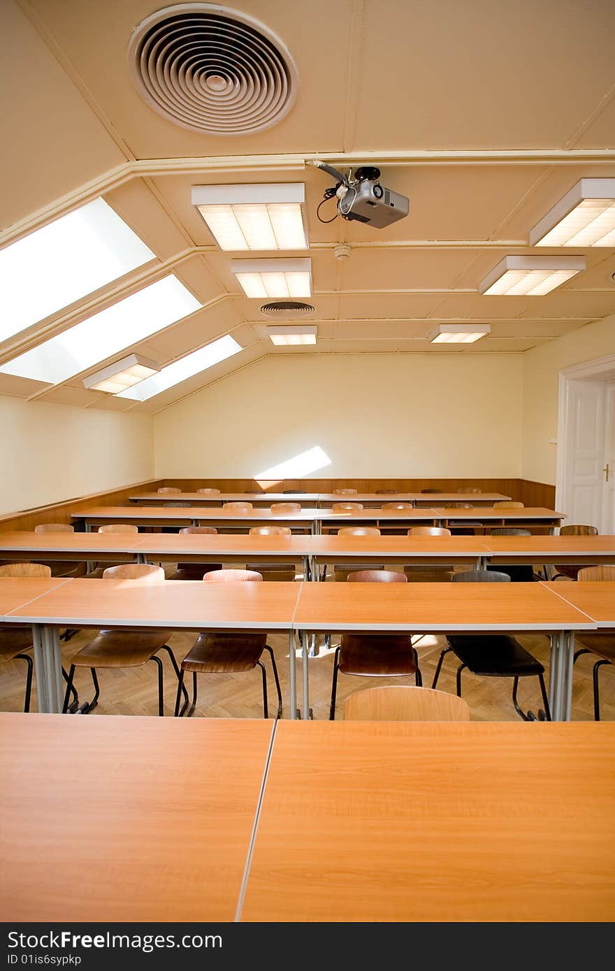 Empty small classroom on the university. Empty small classroom on the university