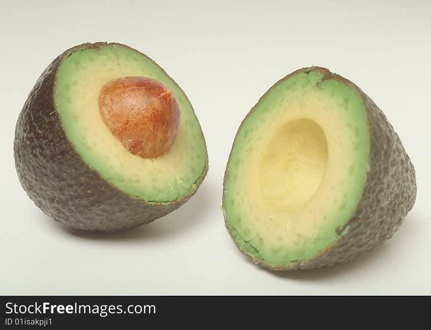 Avocado object and white background