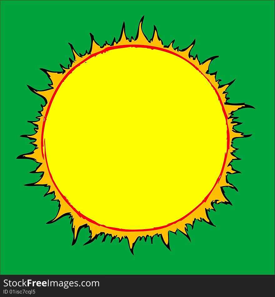 Drawn sun