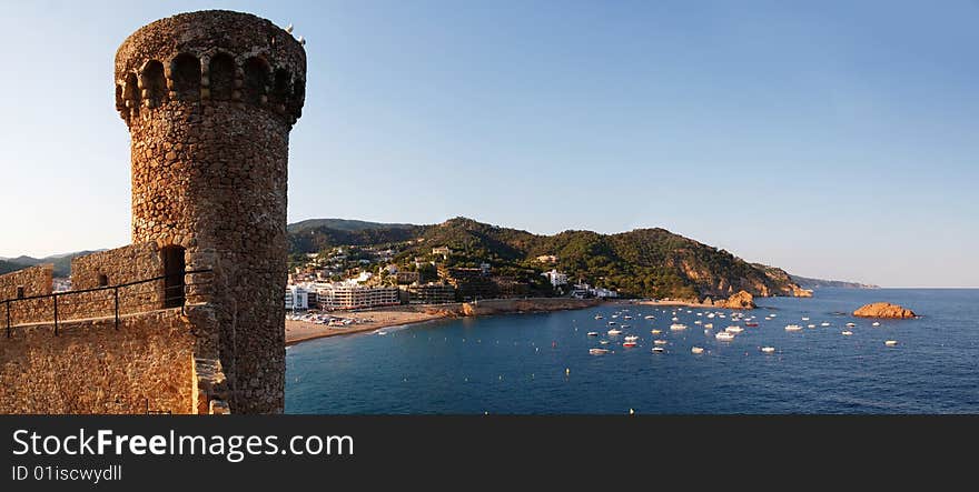 Old stronghold lookout tower , Tossa de Mar ,Spain