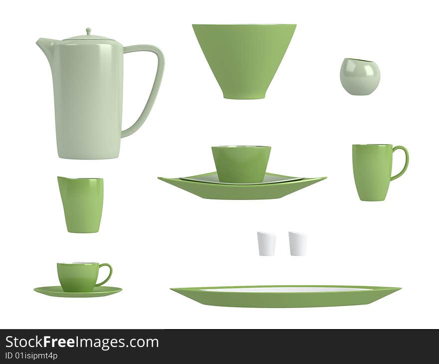 Rendered 3d isolated ware other objects