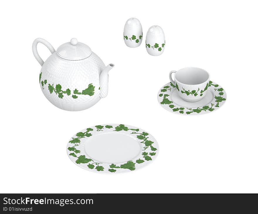 Rendered 3d isolated ware other objects